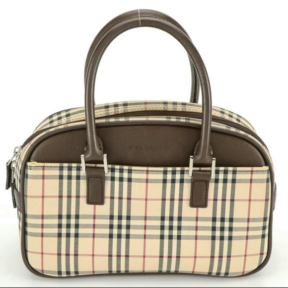 Burberry Tan and Brown Checkered Satchel - Picture 1 of 6